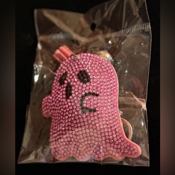 Pink Rhinestone Ghost Keychain - Picture 5 of 5